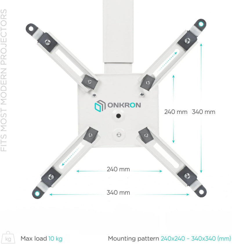 ONKRON Beamer Projektor Decken-Wandhalterung Wand Decke Halterung für die meisten modernen Projektor