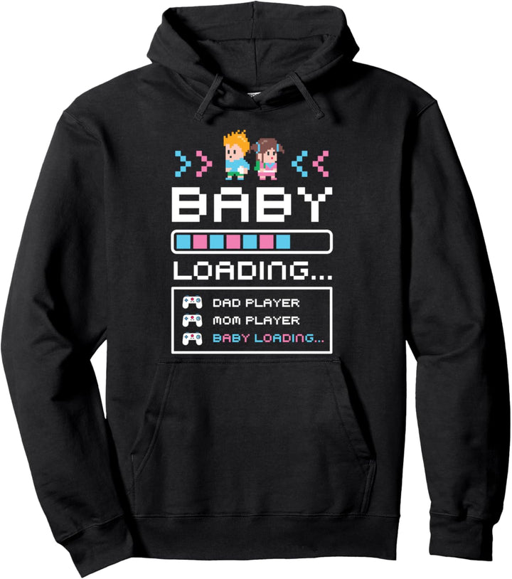 Erstes Mal Mama Papa Gamer Schwangerschaft Neu Baby Lädt Pullover Hoodie