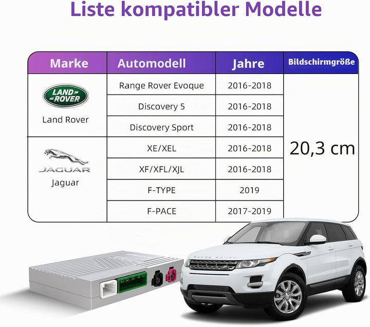 EZoneTronics Wireless CarPlay & Android Auto Retrofit Kit Decoder Box für Land Rover Jaguar Range Ro