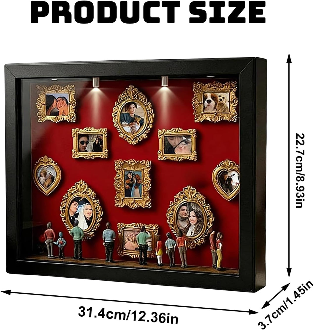 DIY Mini Museum Silhouette Box, DIY Mini Menschen Figuren Museum, Kreativ Bilderrahmen mit MINI Figu