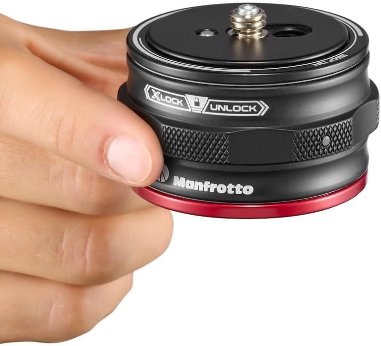 Manfrotto 3-Segment Stativ Kit mit 3-Wege-Neiger aus Aluminium, Fotostativ mit Move Quick Release Sy