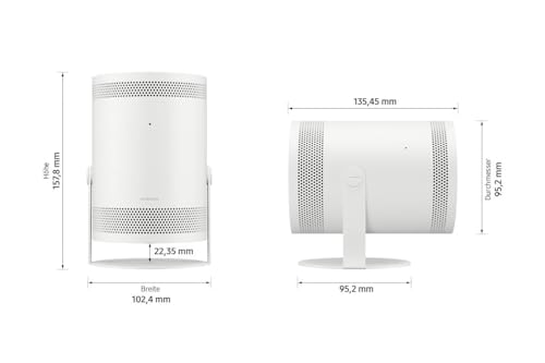 Samsung The Freestyle Tragbarer LED-Projektor, Full HD, HDR10, Beamer mit All Round Design, Auto Set