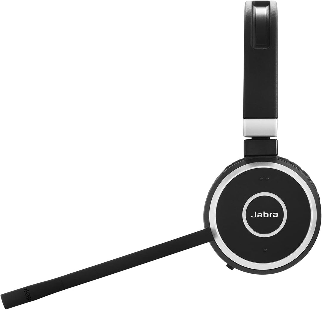 Jabra Evolve 65 Wireless Stereo On-Ear Headset – Microsoft Teams Certified Headphones With Long-Last