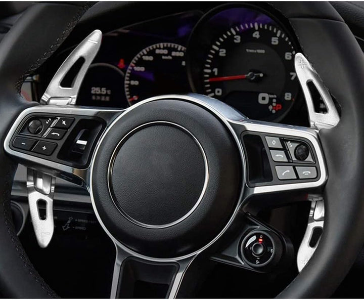 HIBEYO 2 Stücke für Porsche Lenkrad Schaltwippen Verlängerung Paddles Lenkrad für Porsche 718/918/91