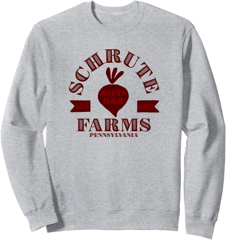 The Office Schrute Bauernhöfe Alt Logo Dunkelrot Sweatshirt