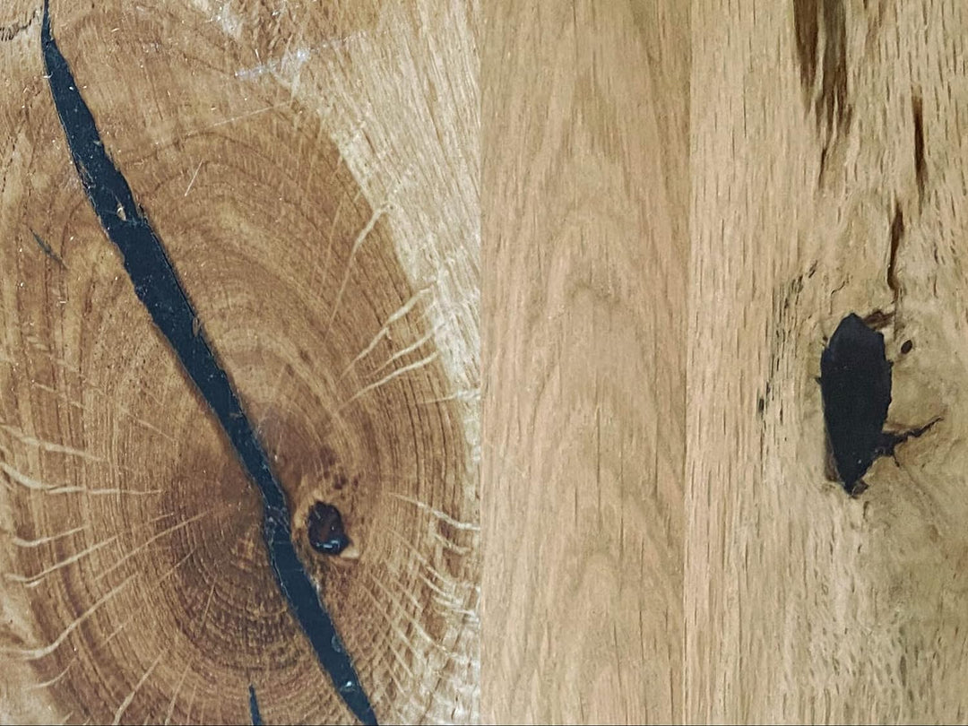 Woodkings Sydney Spiegel I Badspiegel 138x60 cm mit Ablage I Wildeiche Holz Rahmen I grosser Wandspi