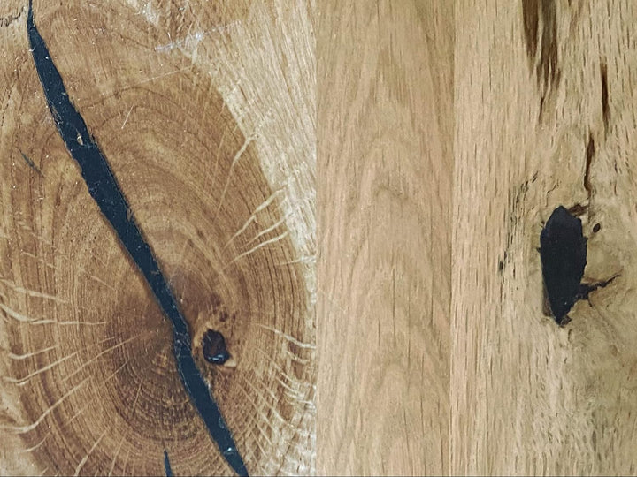 Woodkings Sydney Spiegel I Badspiegel 138x60 cm mit Ablage I Wildeiche Holz Rahmen I grosser Wandspi