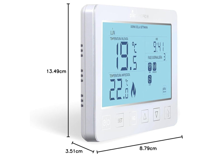 Digitales Wifi Dualband Chronothermostat kompatibel mit Alexa - Stromversorgung 230V - (Schnee PRO W