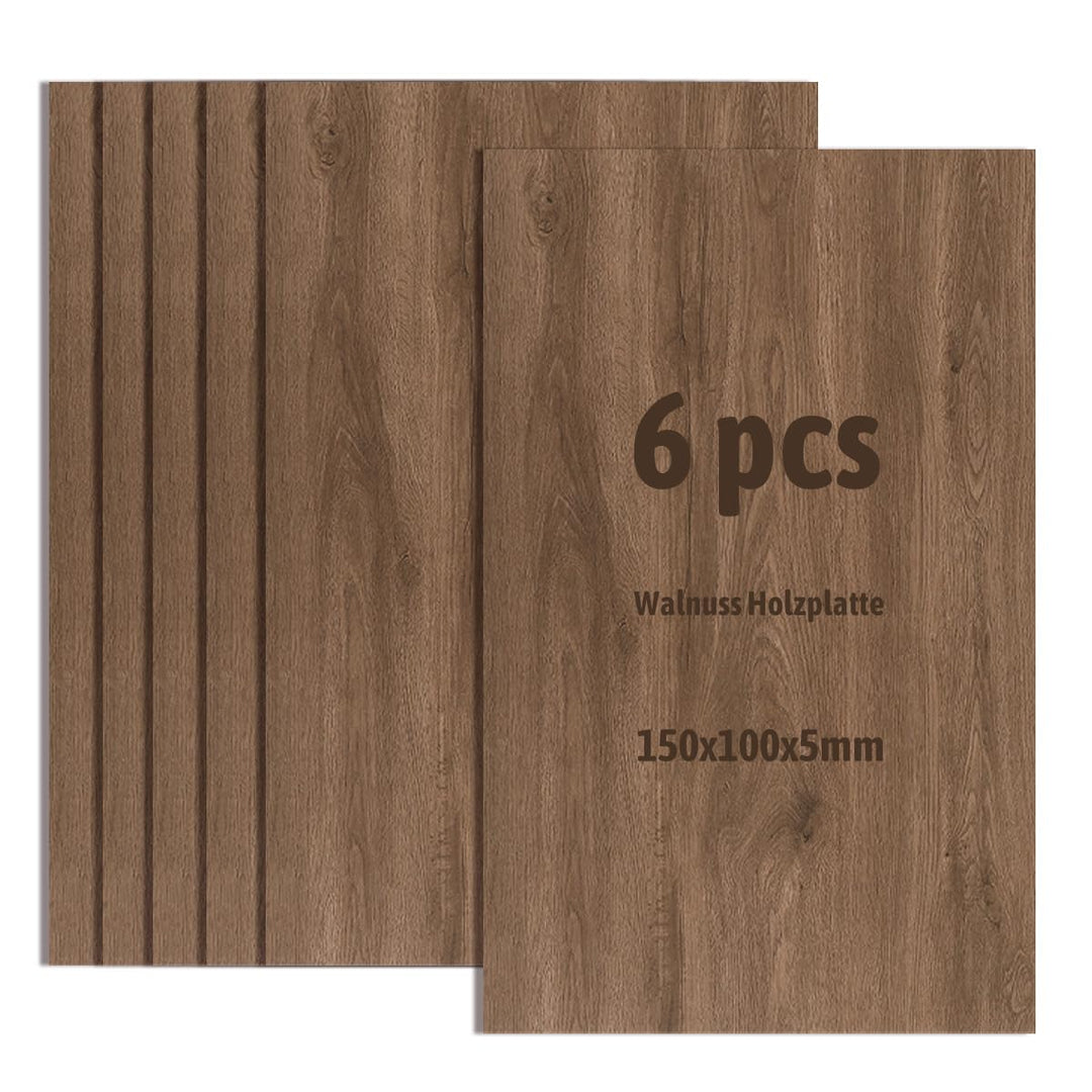 6 Stück Walnuss Holzplatte,Nicht-Sperrholzplatte,Unbehandeltes Bastelholz für Modellbau,Laserschneid