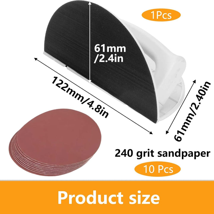 Trockenbau-Eckenschleifer Set FORMVERSITY, 5 Zoll Multifunctional Semi Circular Angle Sanding Sandpa
