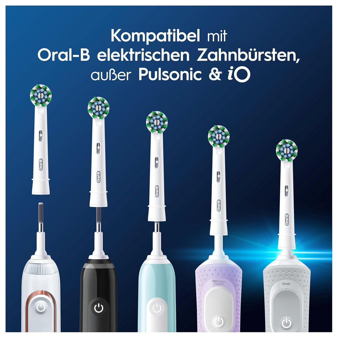 Oral-B Pro CrossAction Aufsteckbürsten für elektrische Zahnbürste, 8 Stück, überlegene Zahnreinigung