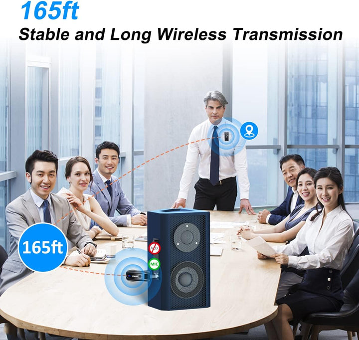 KIMAFUN 2.4G Drahtloses Headset und Lavalier Mikrofon, Kabelloses Ansteckmikrofon Wireless für Verst