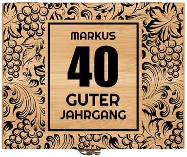 Maverton Weinöffner-Set personalisiert Weinset Sommelier Set - Geschenkbox Holzbox + 8er Weinzubehör