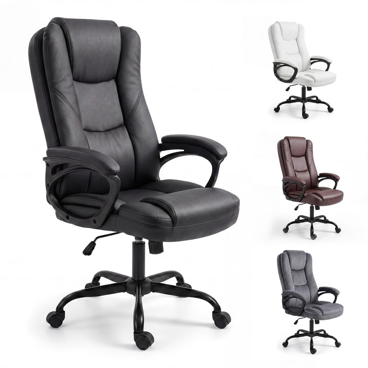 Bürostuhl mit Wippfunktion 150kg, Chefsessel Hohe Rückenlehne | Schreibtischstuhl Ergonomisch, Zonen