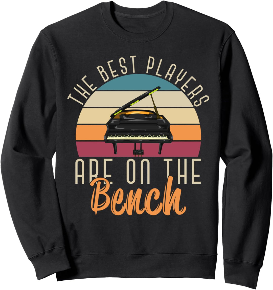 Flügel Klavierspieler Piano Musik Retro Lustiges Klavier Sweatshirt