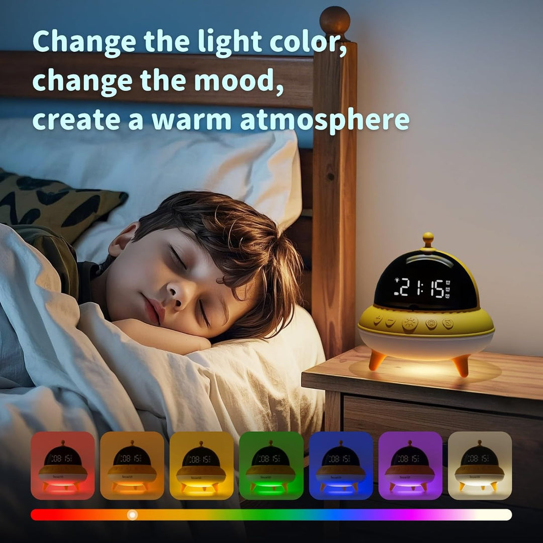 BEAVERLAB Wecker Kinder Mädchen, UFO Kinderwecker für mädchen kinder wecker, tageslichtwecker mit 7