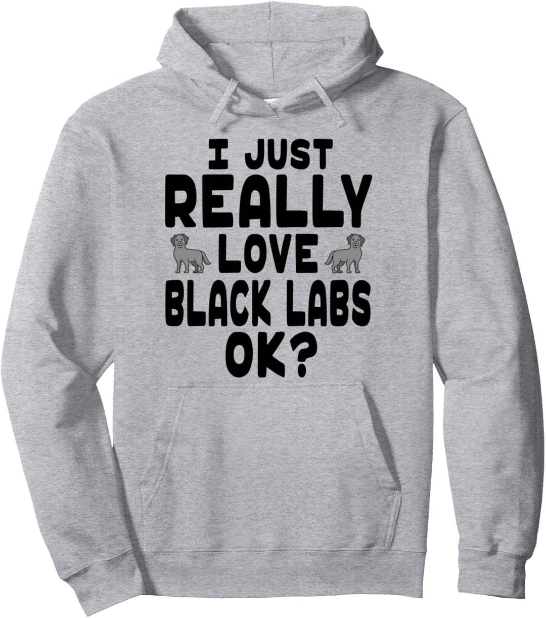 I Just Really Love Black Labs OK Pullover Hoodie