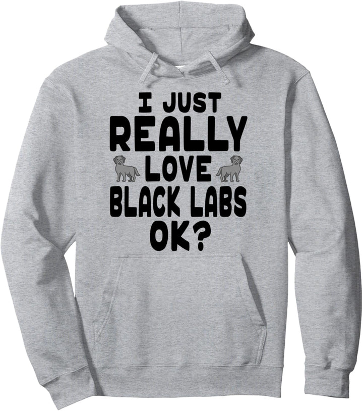 I Just Really Love Black Labs OK Pullover Hoodie