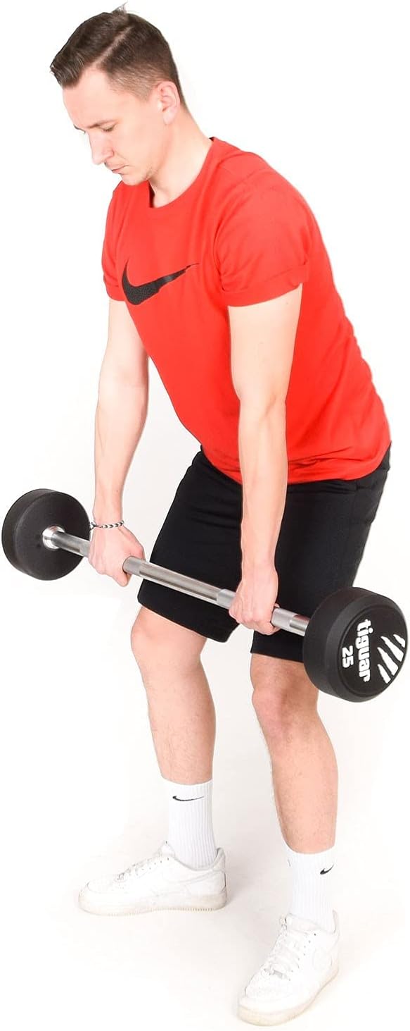 Tiguar Straight PU Barbell 10 kg Langhantel Krafttraining Gewichte Hantel