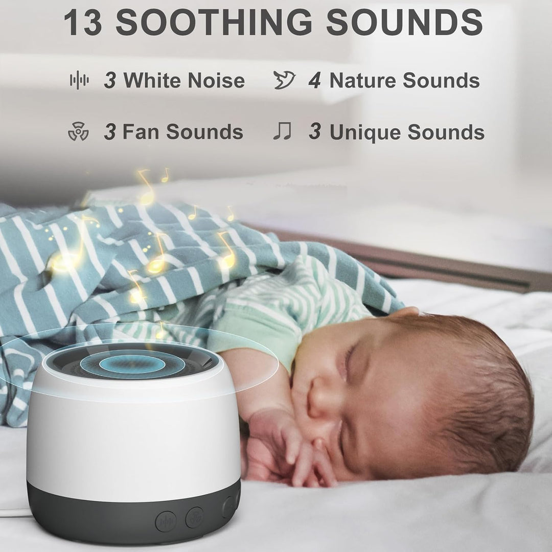 Zunate Sound Machine White Noise Machine mit 13 Beruhigenden Geräuschen für Babys, Kinder und Erwach