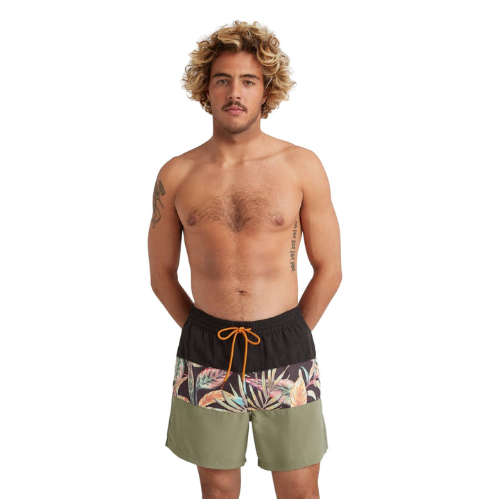 O'Neill Herren Badehose, S-M 39033 Black Tropical Flower