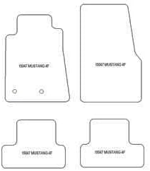 MDM fussmatten für Ford Mustang V ab 2005-2014 Passform wie Original aus Velours, Automatten mit Abs