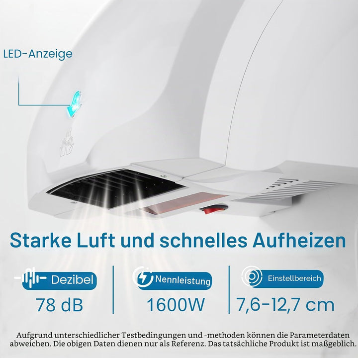 Händetrockner, Automatischer Hochgeschwindigkeits-Händetrockner, Gewerblicher Elektrischer Trockner,