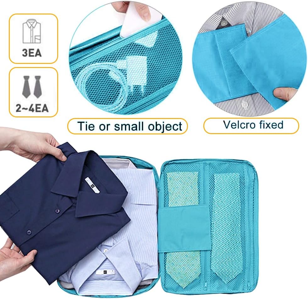 Hemdentasche für Koffer, Hemden Packtasche Portable Hemd Reisetasche Anti Falte Hemdtasche Knitterfr