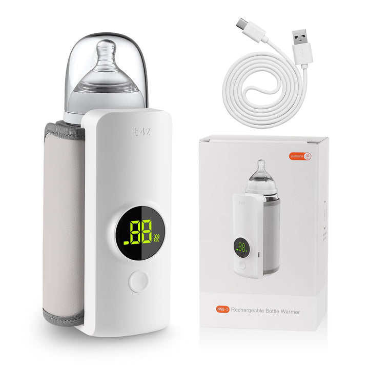 FlaschenwäRmer Baby Unterwegs,Tragbarer FlaschenwäRmer Baby Mit Lcd-Display,Mobiler FlaschenwäRmer B
