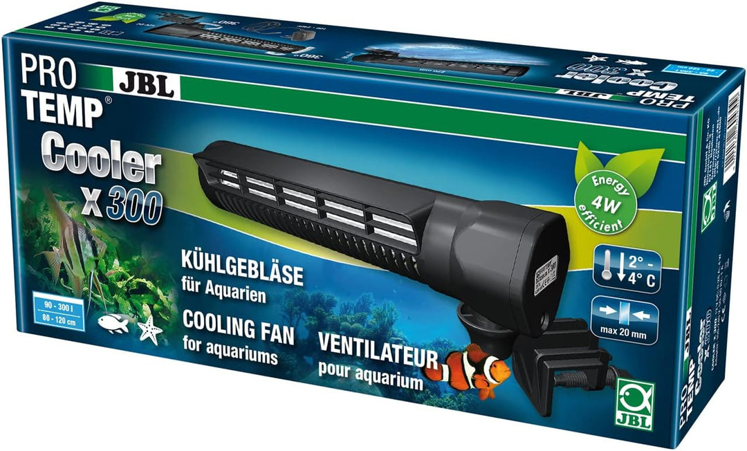 JBL PROTEMP Cooler x300, Kühlgebläse, Für Aquarien von 90 - 300 l, Süss- und Meerwasser, Farbe grau/