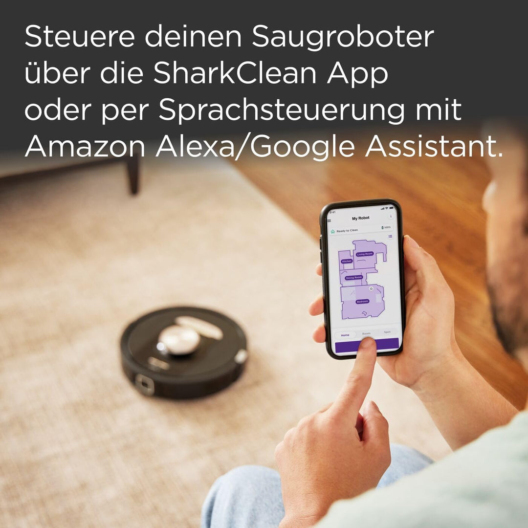 Shark PowerDetect Saugroboter selbstleerend mit 3D- & LiDAR-Navigation, Anti-Allergen- & Anti-Geruch