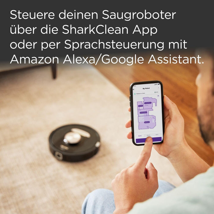 Shark PowerDetect Saugroboter selbstleerend mit 3D- & LiDAR-Navigation, Anti-Allergen- & Anti-Geruch