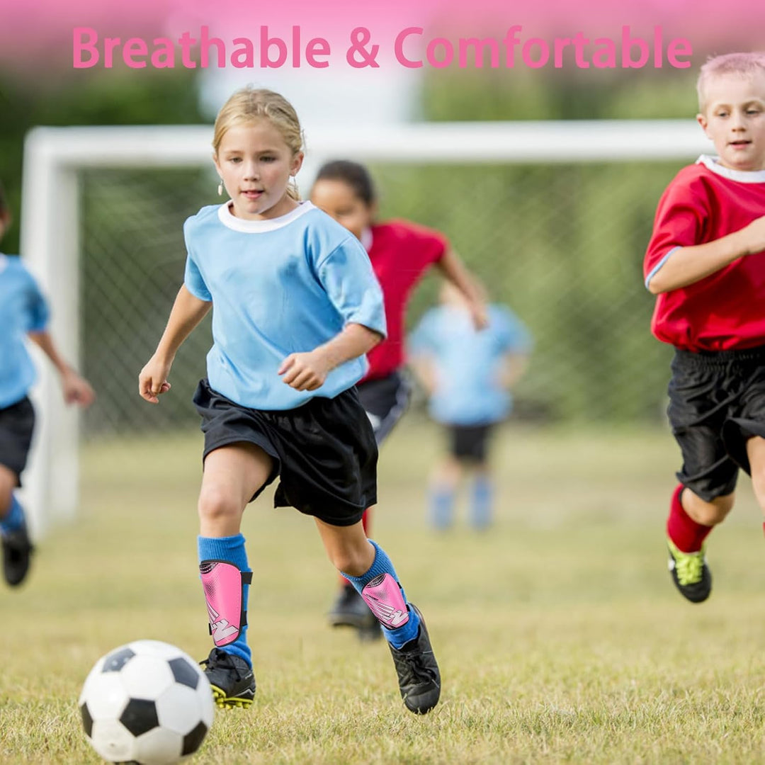 Schienbeinschoner Kinder Fussball Shin Pads - Fussball Ausstattung Mit Verstellbarem Klettverschluss