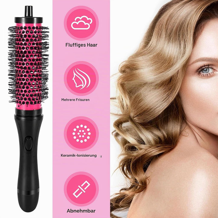 6 Teile/Satz 3 Grössen Abnehmbarer Locken Wickler Pinsel mit Positionierungs Klammern Aluminium Kera