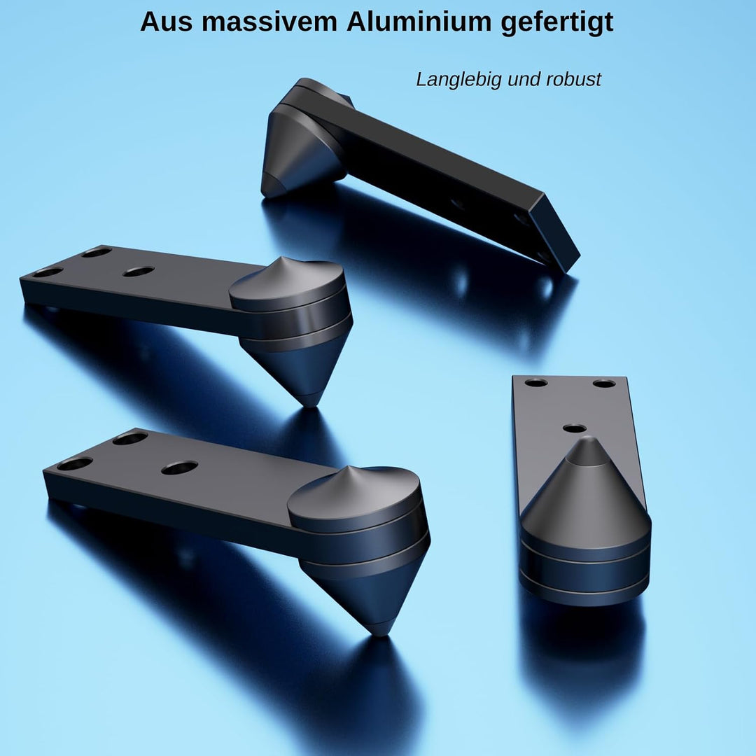 Monosaudio SP1500 High-End Isolationsfüsse Lautsprecherspikes, Schwarz | 4er Set, Vibrationsdämpfer,