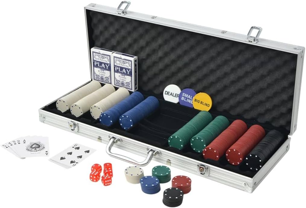vidaXL Pokerkoffer 1000 Chips Aluminium Koffer Pokerchips Pokerset Poker Set