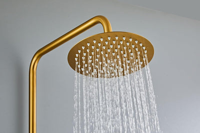 Gartendusche Aussendusche Komplettset Edelstahl | Hochwertige Outdoor Dusche für Garten | Mit Thermo