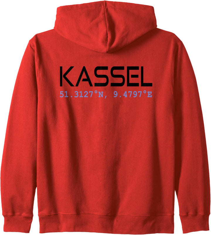 KASSEL GPS Koordinaten KASSELER KS Städte Geschenk Kapuzenjacke