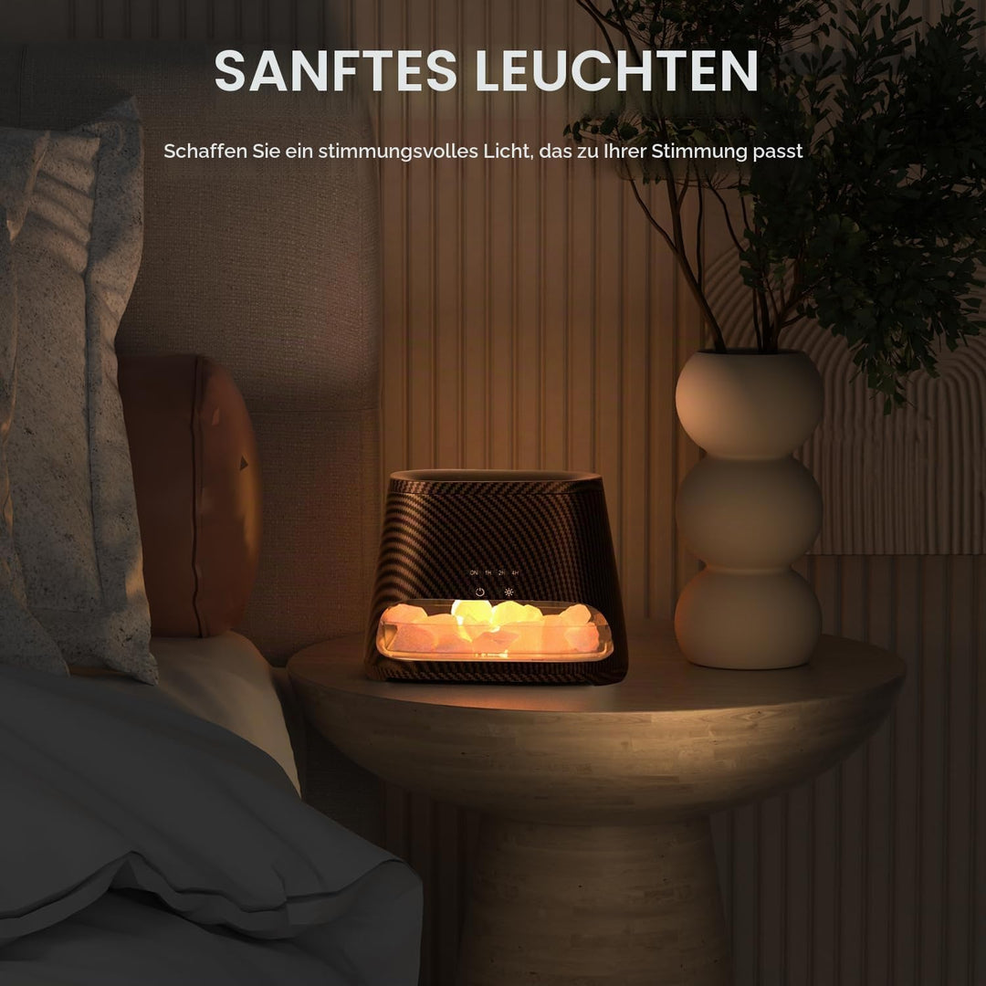 SALKING 2-in-1 Aroma Diffuser &amp; Salt Range Pakistan Leuchte, Diffusor für ätherische Öle mit Flammen
