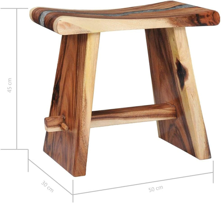 vidaXL Suarholz Massiv Hocker Badhocker Duschhocker Badestuhl Duschstuhl Holzhocker Fusshocker Nacht