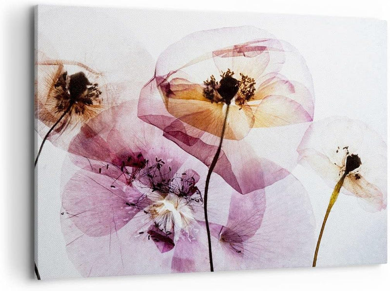 Bilder auf Leinwand 100x70cm Leinwandbild mit Rahmen blume sommer natur Gross Wanddeko Bild Schlafzi