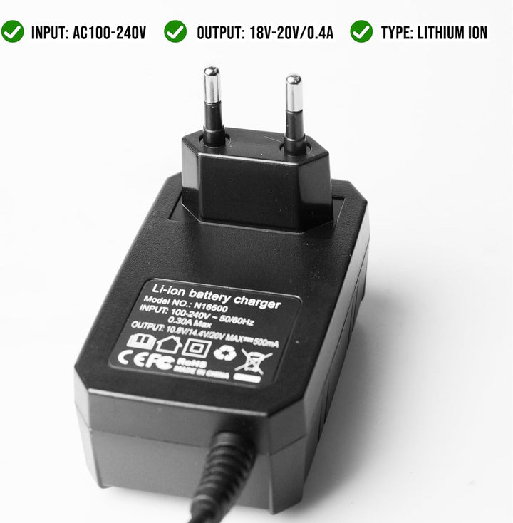 SPORWAY 18V/20V Ladegerät Kompatibel mit Black & Decker: 18V/20V Lithium-Ionen-Ladegerät BL2018 BL20