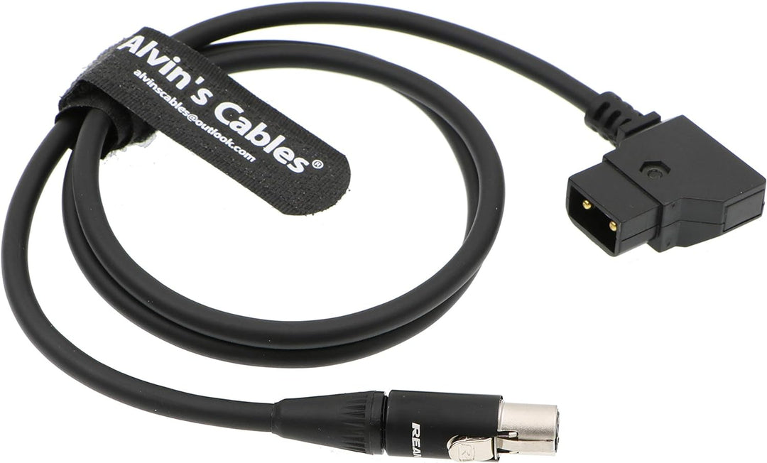 Alvin's Cables Mini XLR 4 Pin Buchse auf D-Tap Stromkabel für ARRI RED Kameras 12V TVlogic Monitor 8