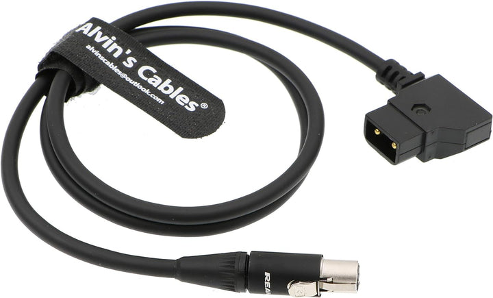 Alvin's Cables Mini XLR 4 Pin Buchse auf D-Tap Stromkabel für ARRI RED Kameras 12V TVlogic Monitor 8