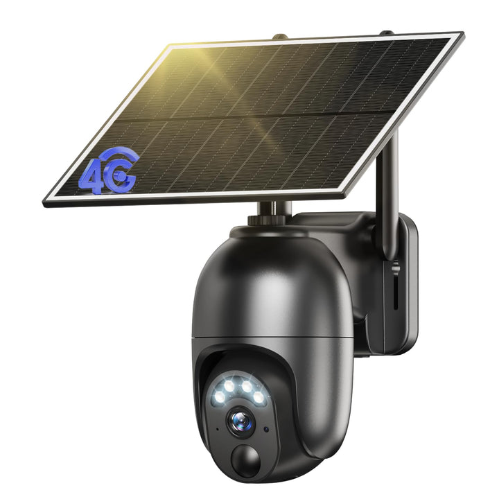 NUASI 4G LTE Überwachungskamera Aussen Solar mit SIM Karte, 2K HD PTZ Kabellos Kamera Ohne WLAN Outd