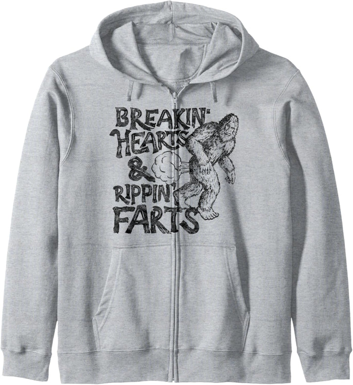 Breaking Hearts Ripping Farts! Funny Bigfoot Sasquatch Gas Kapuzenjacke