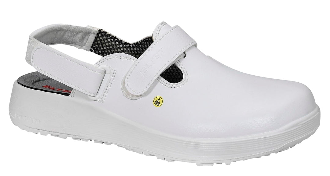 ELTEN Clog Michel White ESD OB, Herren, Textil, leicht, klassisch, Weiss, Grösse: 44 44 EU, 44 EU