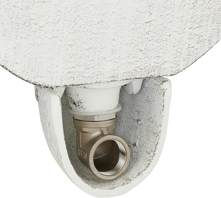 Relaxdays Wandbrunnen, Wasserspeier, Waschbecken & Wasserhahn, Gartenbrunnen HBT 61 x 35 x 18 cm, Gu