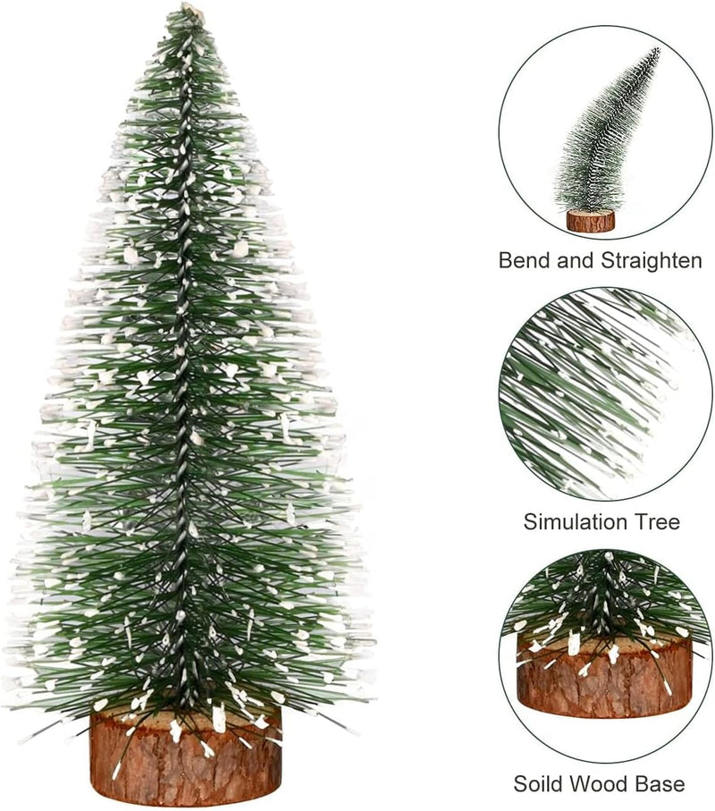 Mini Grün Tannenbaum, 9 Stück Mini Weihnachtsbaum künstlich, Künstlicher Weihnachtsbaum Miniatur, Ta