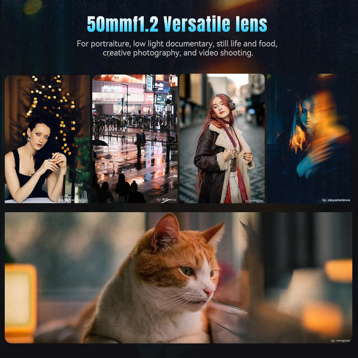 7Artisans 50mm F1.2 für Z-Mount Objektiv, APS-C manueller Fokus, kompatibel mit Nikon Z-Mount ZFC,Z5